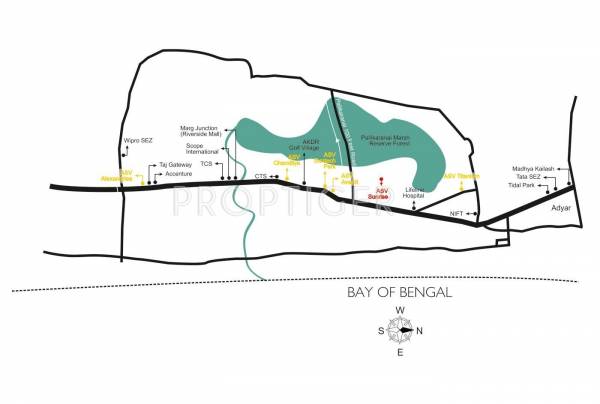 ASV Constructions Sunrise Location Plan