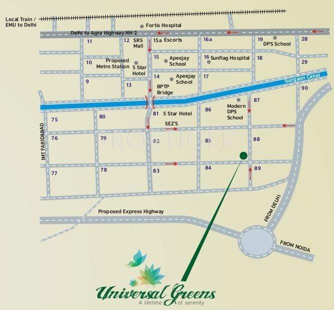 greens Images for Location Plan of Universal Greens