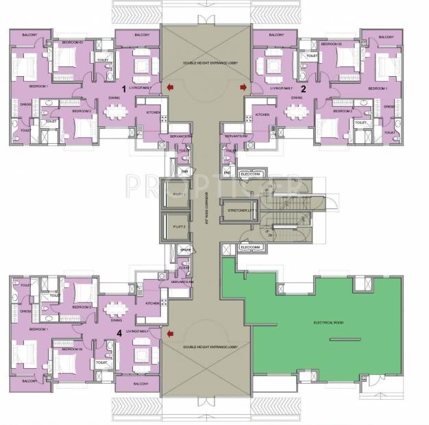  lakeside-habitat Tower 1 Cluster Plan