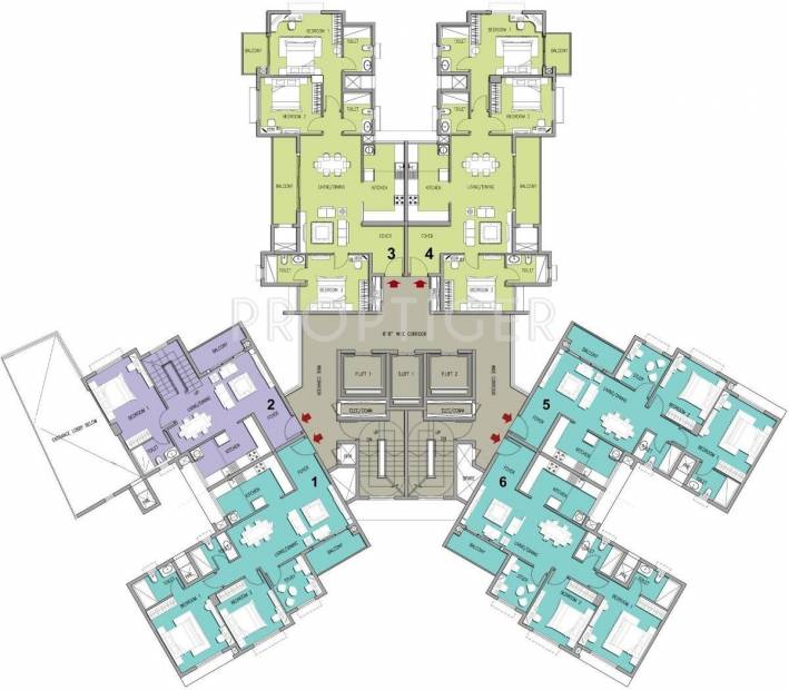  lakeside-habitat Tower 14 Cluster Plan