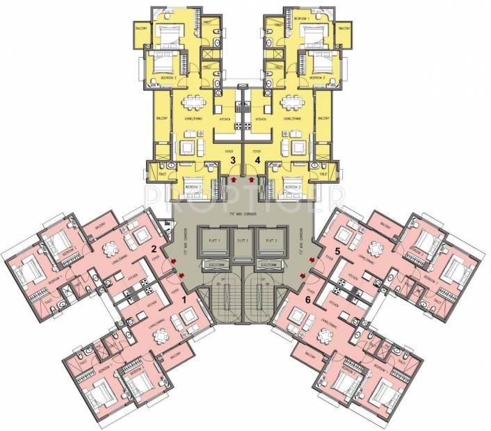  lakeside-habitat Tower 15 Cluster Plan