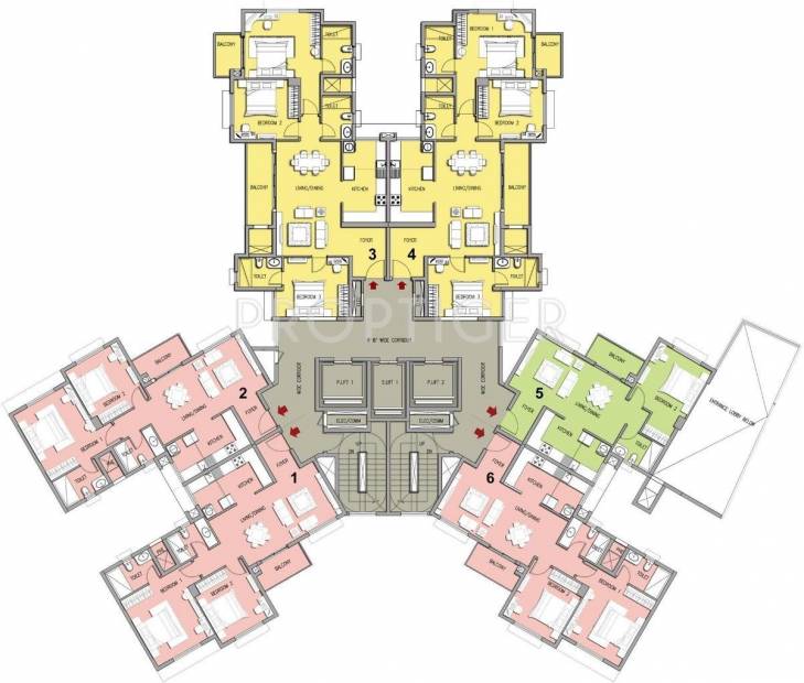  lakeside-habitat Tower 16 Cluster Plan