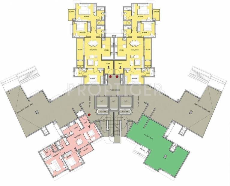  lakeside-habitat Tower 21 Cluster Plan