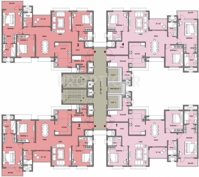  lakeside-habitat Tower 3 Cluster Plan