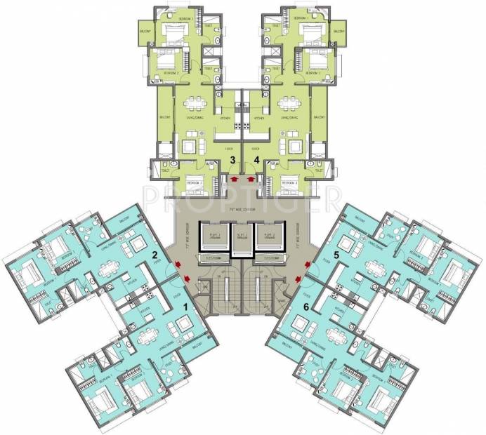  lakeside-habitat Tower 4 Cluster Plan