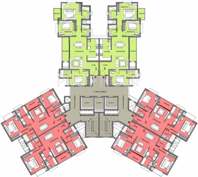  lakeside-habitat Tower 5 Cluster Plan