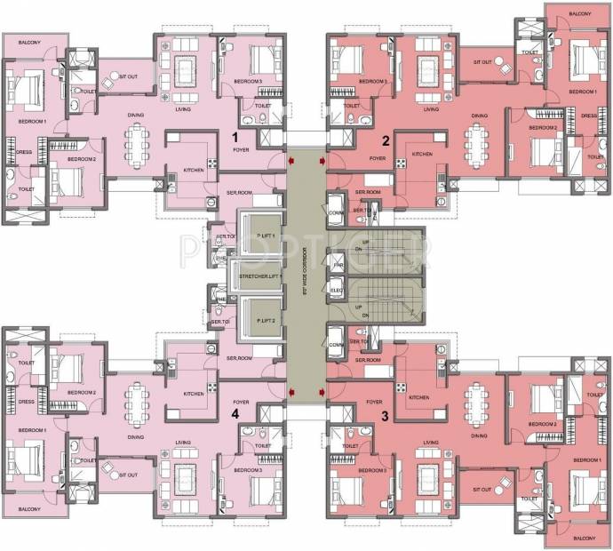  lakeside-habitat Tower 6 Cluster Plan