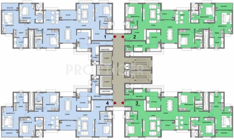  lakeside-habitat Tower 9 Cluster Plan