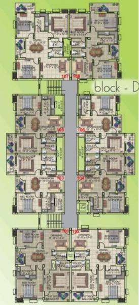  de-habitat Cluster Plan from 1st to 3rd Floor