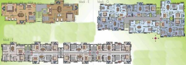  de-habitat Cluster Plan from 1st to 3rd Floor