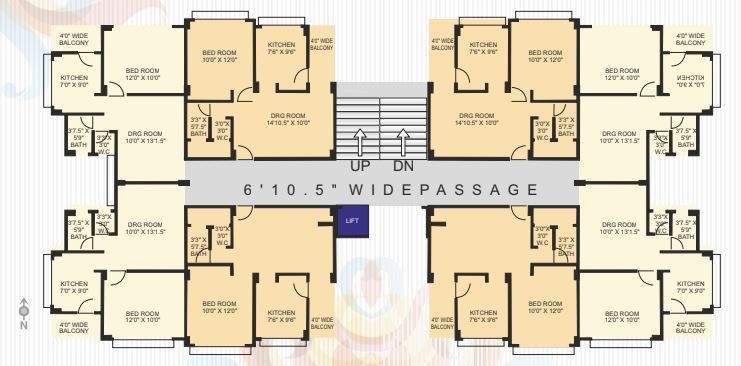  ganesh residency Tower A Cluster Plan