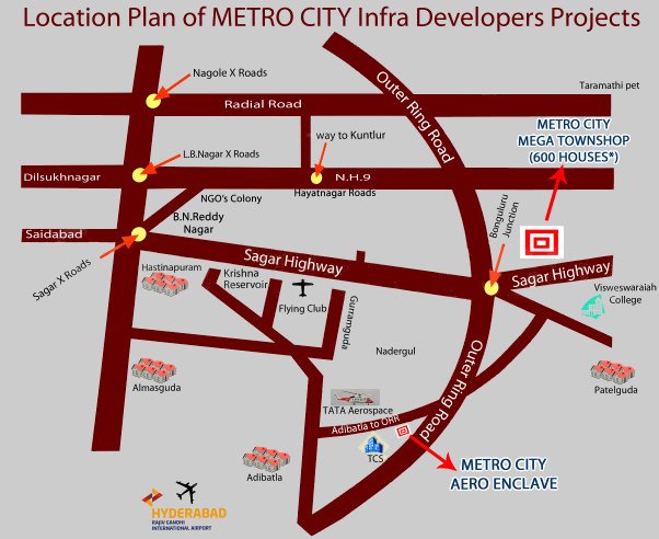  aero enclave metro city Location Plan