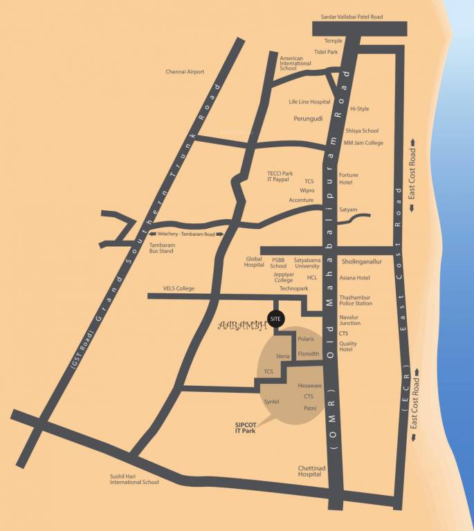 southwest arambh villa Location Plan