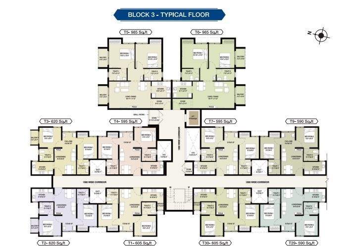 compact homes triveni Tower A Cluster Plan