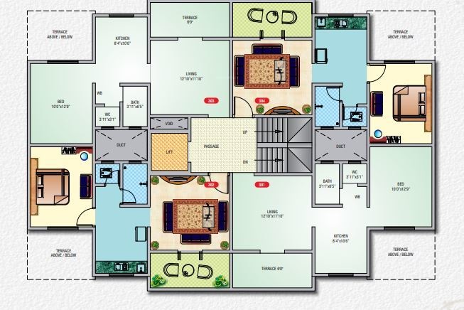  sai shraddha park Tower A Cluster Plan