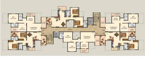  bg-tatva Odd Tower A Cluster Plan
