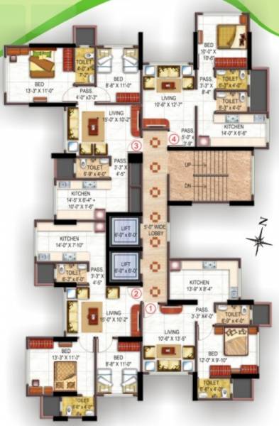  stella-residency Stella Residency Wing B Cluster Plan