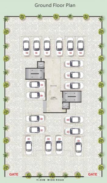  avenue Tower A Cluster Plan for ground Floor