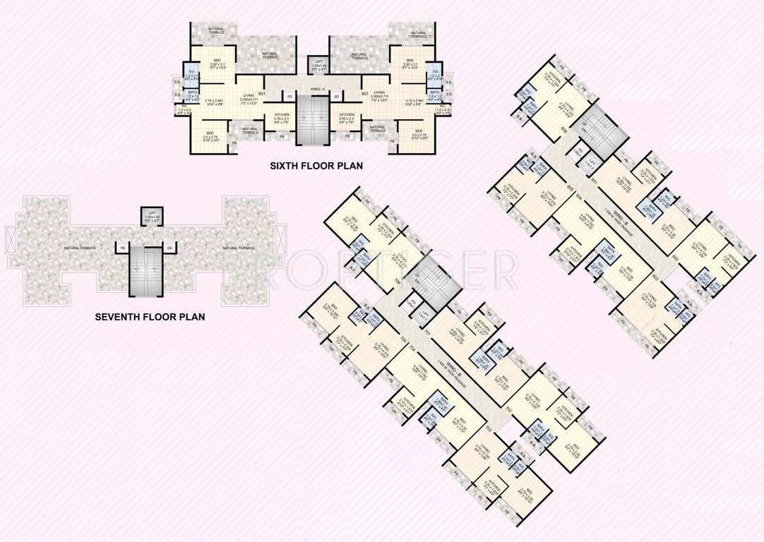  rose garden Images for Cluster Plan of K W Rose Garden