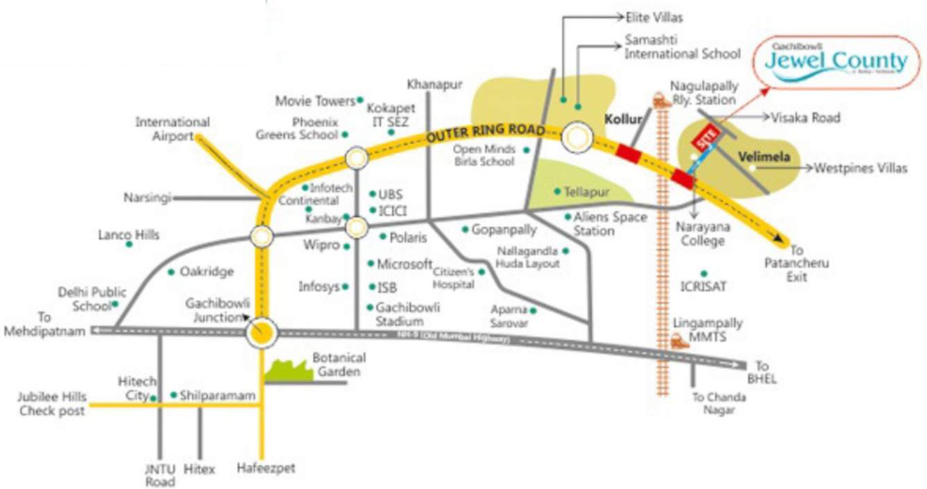  gachibowli jewel county Location Plan