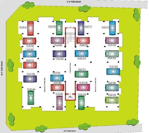 Anandha Apartments Cluster Plan for ground Floor anandha-apartments Anandha Apartments Cluster Plan for ground Floor