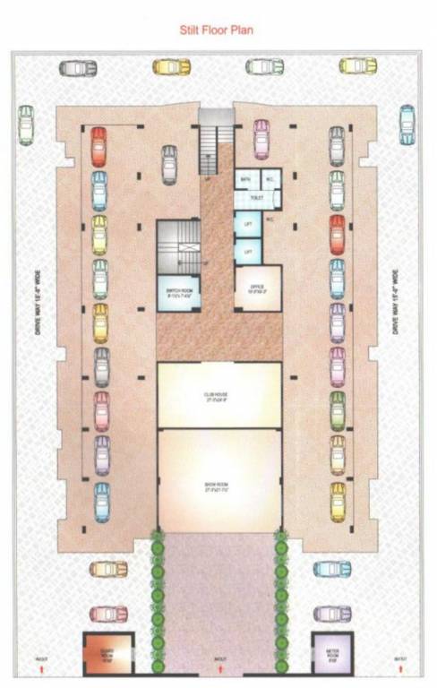 red Tower A Cluster Plan for ground Floor