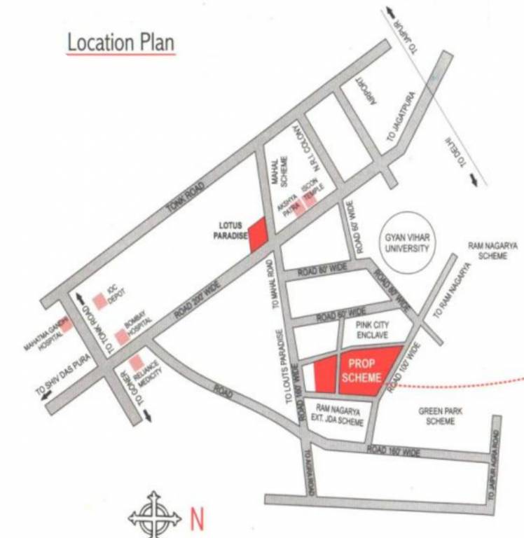 red Location Plan