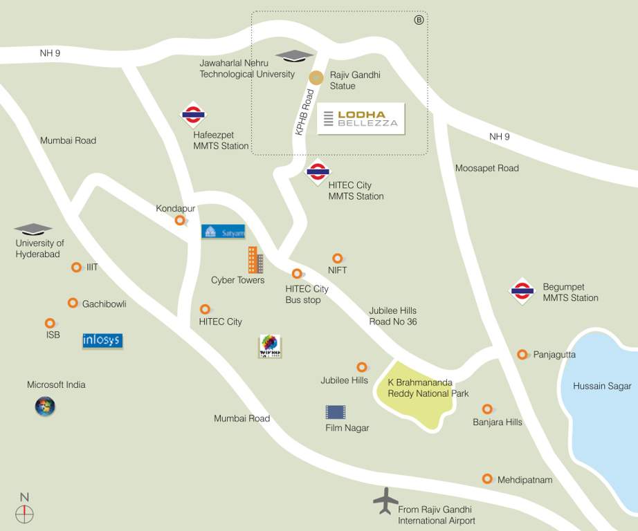  bellezza sky villas Location Plan