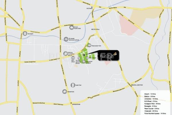 Kushal Landmarks Feronia Location Plan