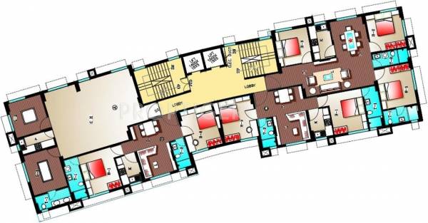  adya-highrise Single Block Cluster Plan