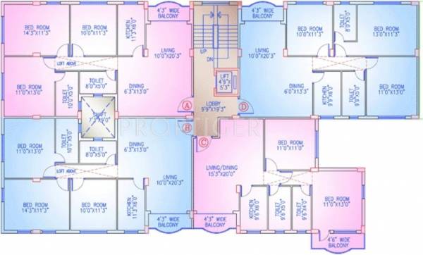  lotus-garden Block-1 Cluster Plan