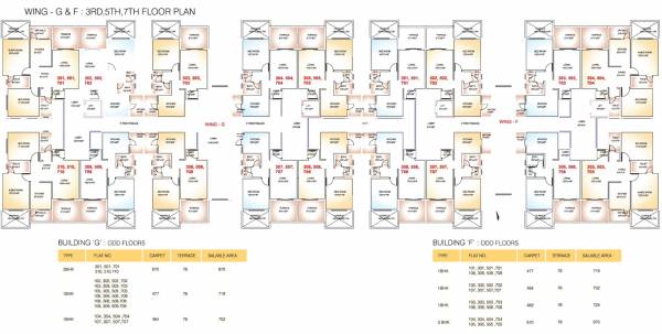  valley-phase-2 F And G Cluster Plan from 3rd, 5th, 7th Floor