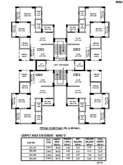 whistling winds Tower A Cluster Plan