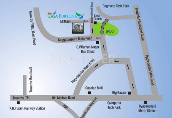 Sree Properties Casa Fortuna Location Plan