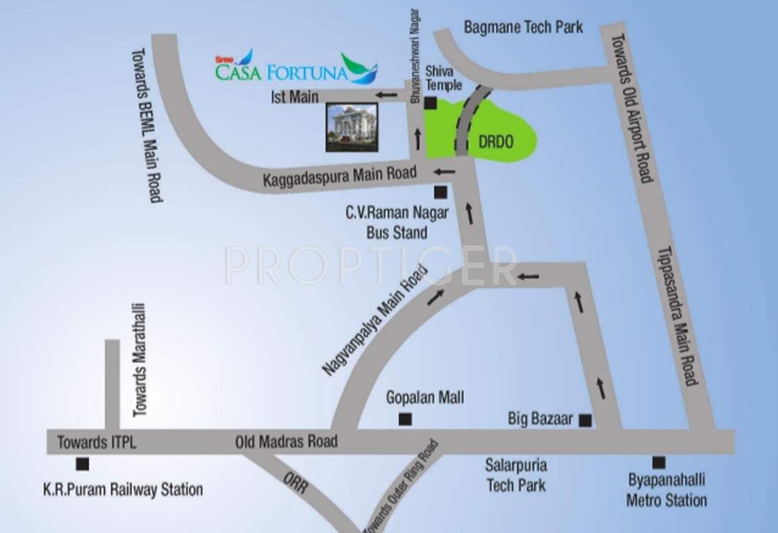 Sree Properties Casa Fortuna Location Plan