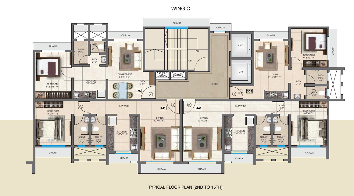  prathmesh darshan Tower A Cluster Plan