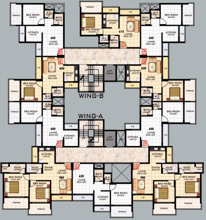 kalash Images for Cluster Plan of KD Kalash