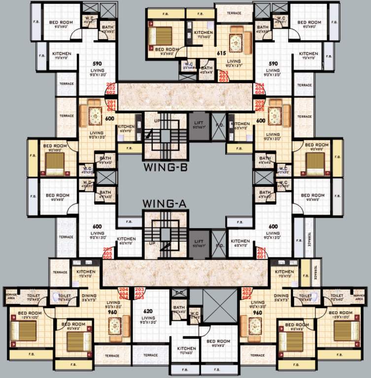  kalash Images for Cluster Plan of KD Kalash