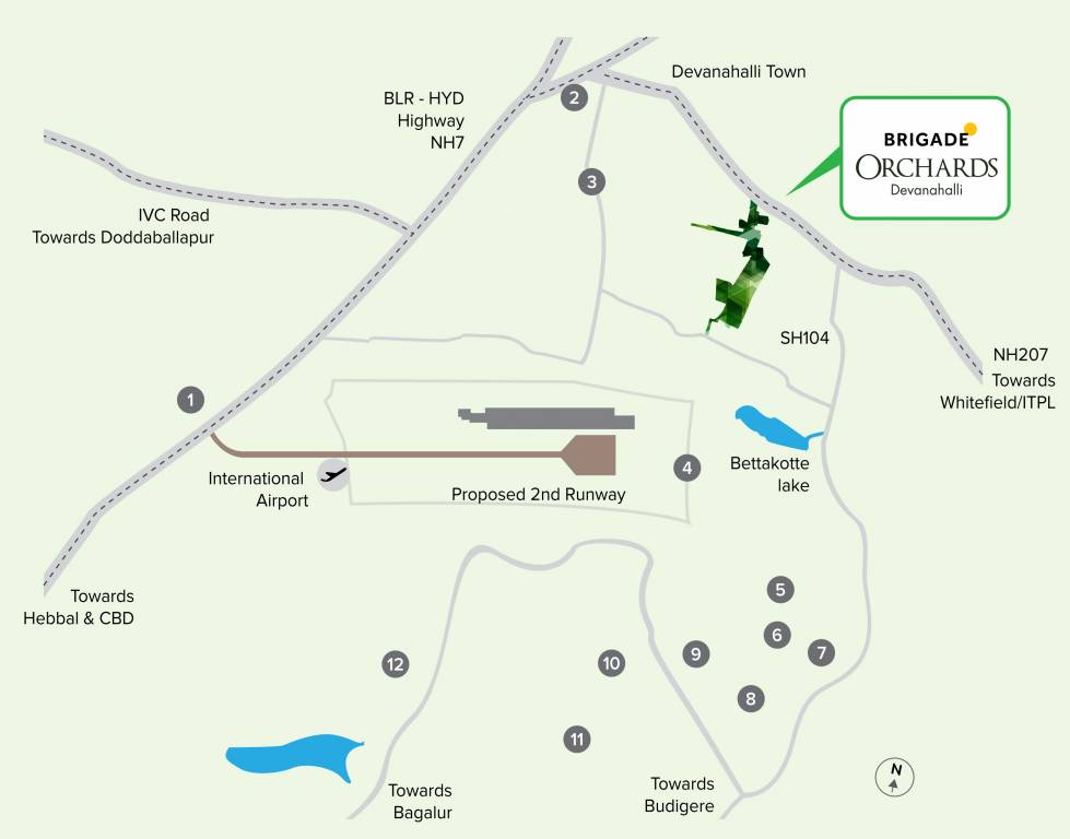 orchards luxury apartments Location Plan