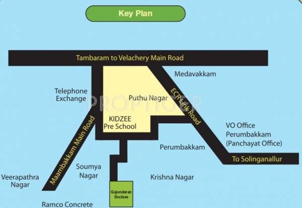Sumangali Residences Gajendran Enclave Location Plan