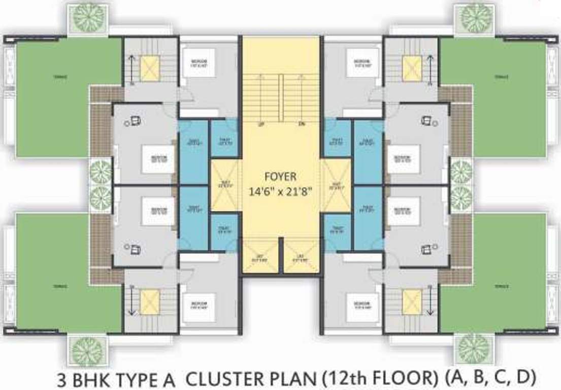 shree vishnudhara gardens Images for Cluster Plan of Art Shree Vishnudhara Gardens