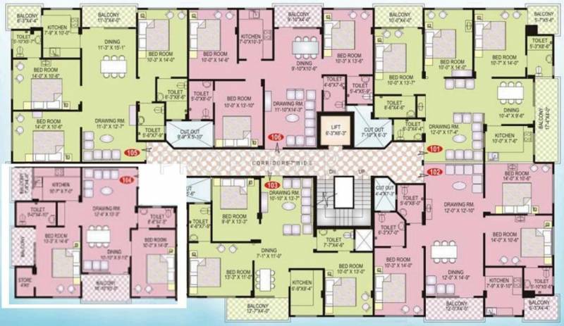 Images for Cluster Plan of Vardhman Group Vardhman Apartment