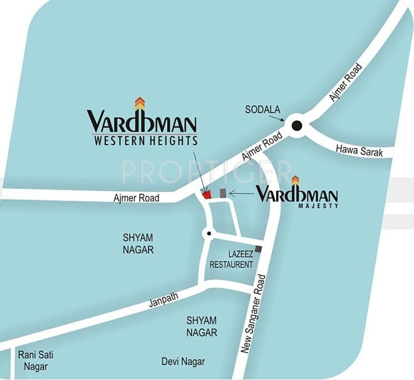 Vardhman Group Western Heights Location Plan