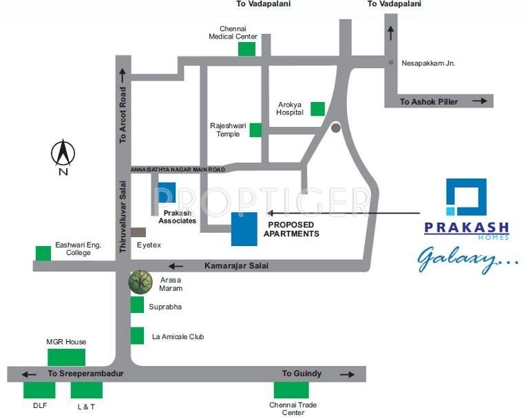 Prakash Homes Galaxy Location Plan