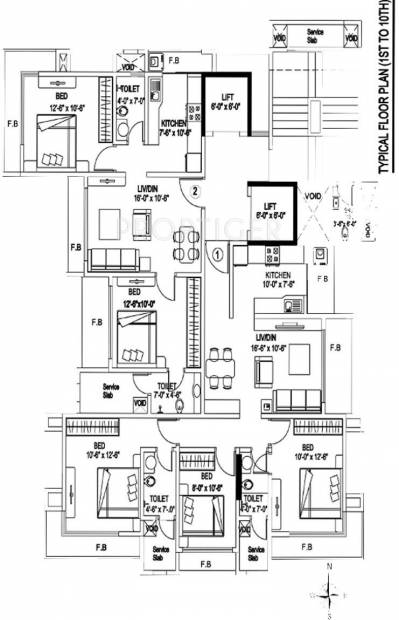 Images for Cluster Plan of Lalani Velentine Apartment VI