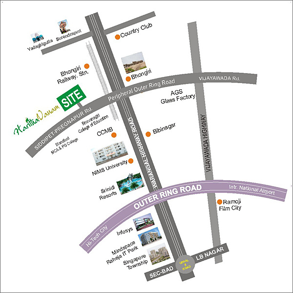  haritha-vanam-bhongir Location Plan