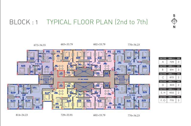  sabuj swapno Cluster Plan from  Typical 2nd to 7th Floor