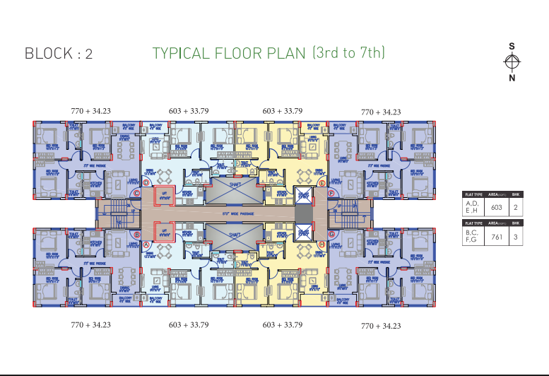  sabuj-swapno Cluster Plan from Typical 3rd to 7th Floor