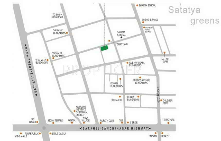 Satyam Developers Satatya Greens Location Plan
