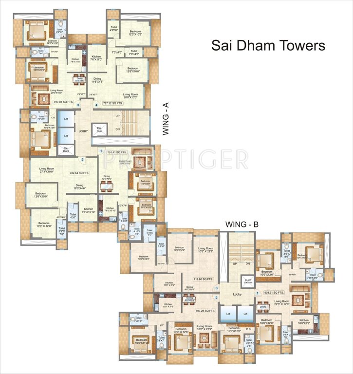 Images for Cluster Plan of Raunak Sai Dham Towers